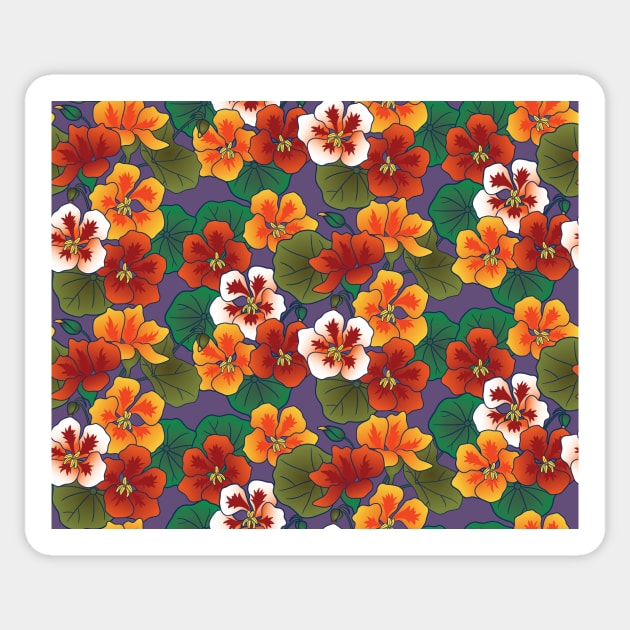 Nasturtium Garden Sticker by Pamelandia